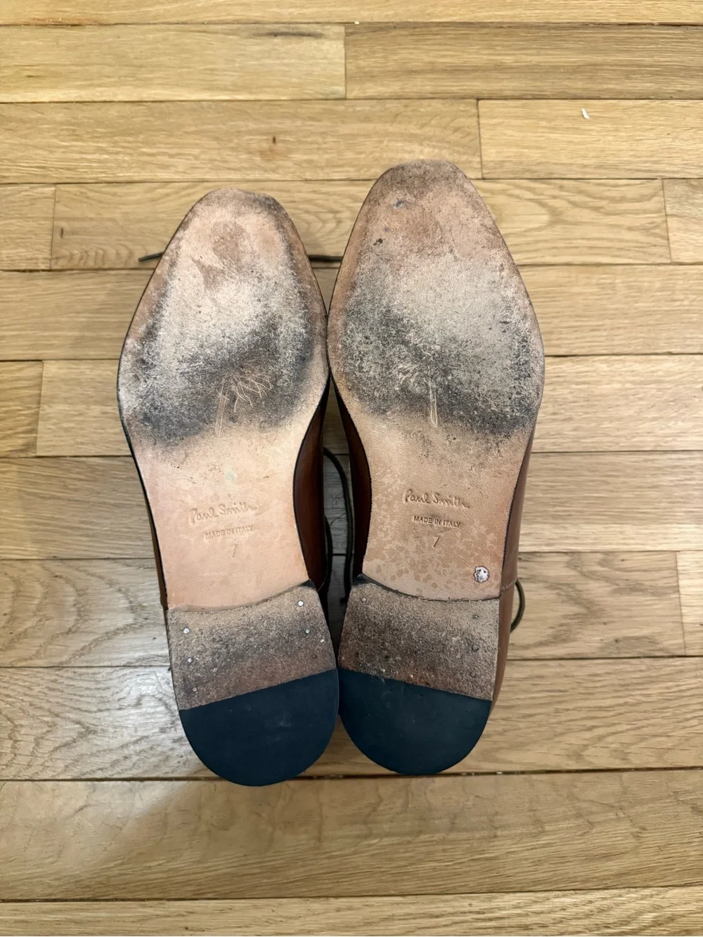 Paul Smith Brown Leather Derby Oxfords